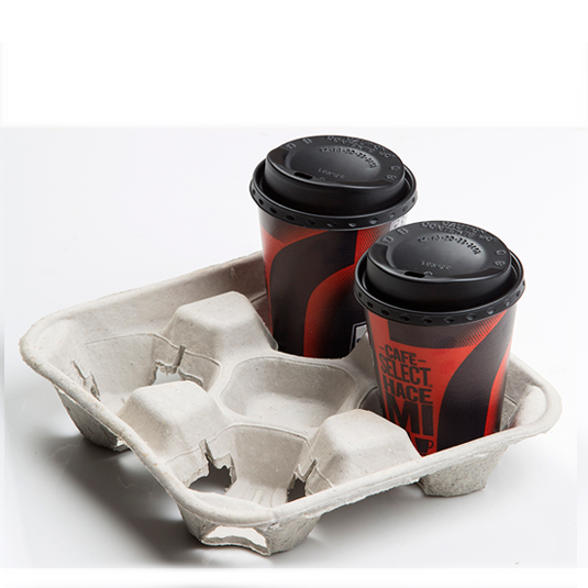 Molded pulp cup holder